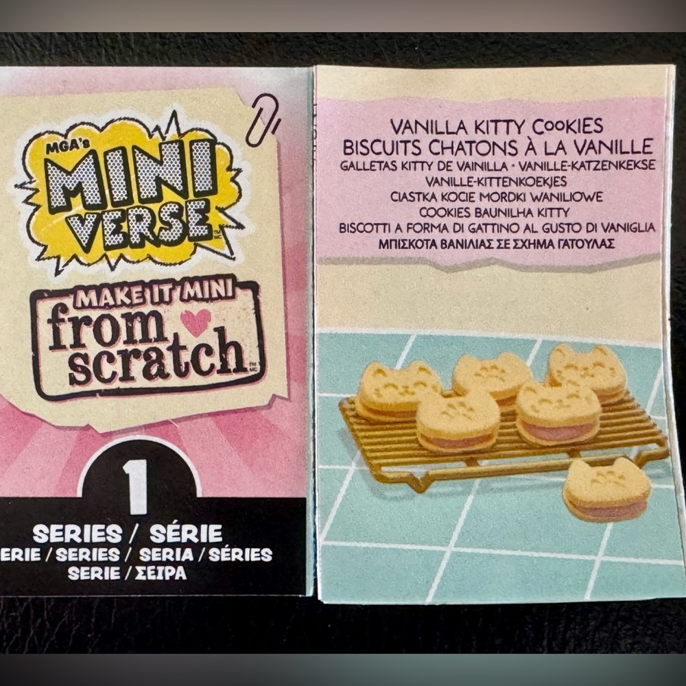 Vanilla kitty cat cookies Miniverse make it mini food from scratch series 1